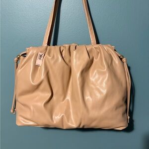 Victoria's Secret Beige Ruched Shoulder Bag